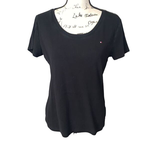 Tommy Hilfiger black stretch t-shirt large - Picture 1 of 4